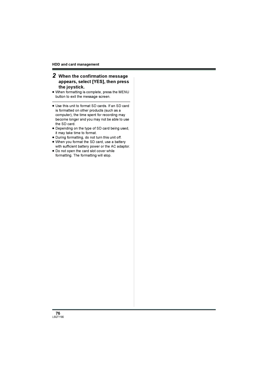 Panasonic SDR-H200, SDR-H18 operating instructions HDD and card management 