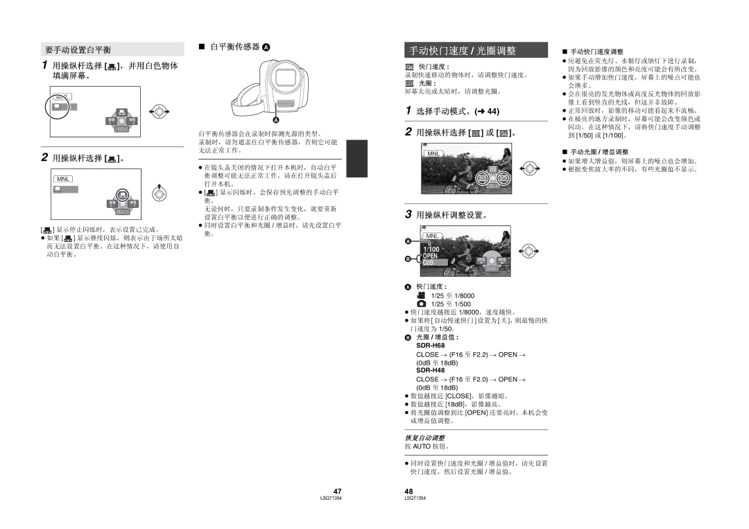 Panasonic SDR-H48GK manual 100 