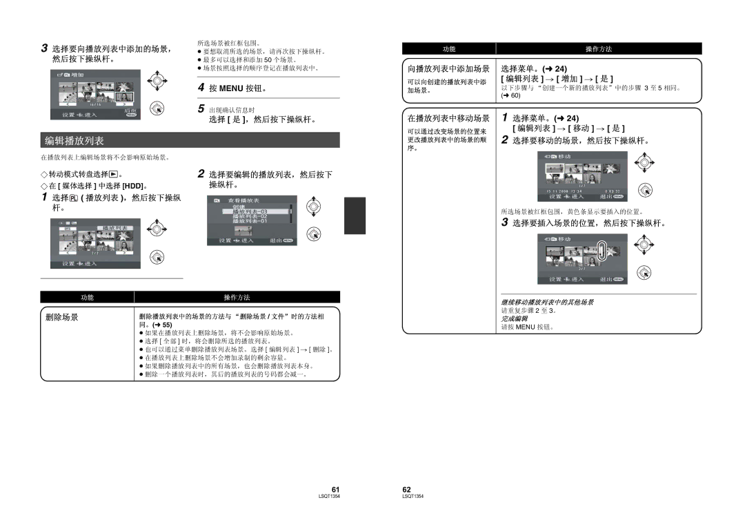 Panasonic SDR-H48GK manual Menu, 6162 