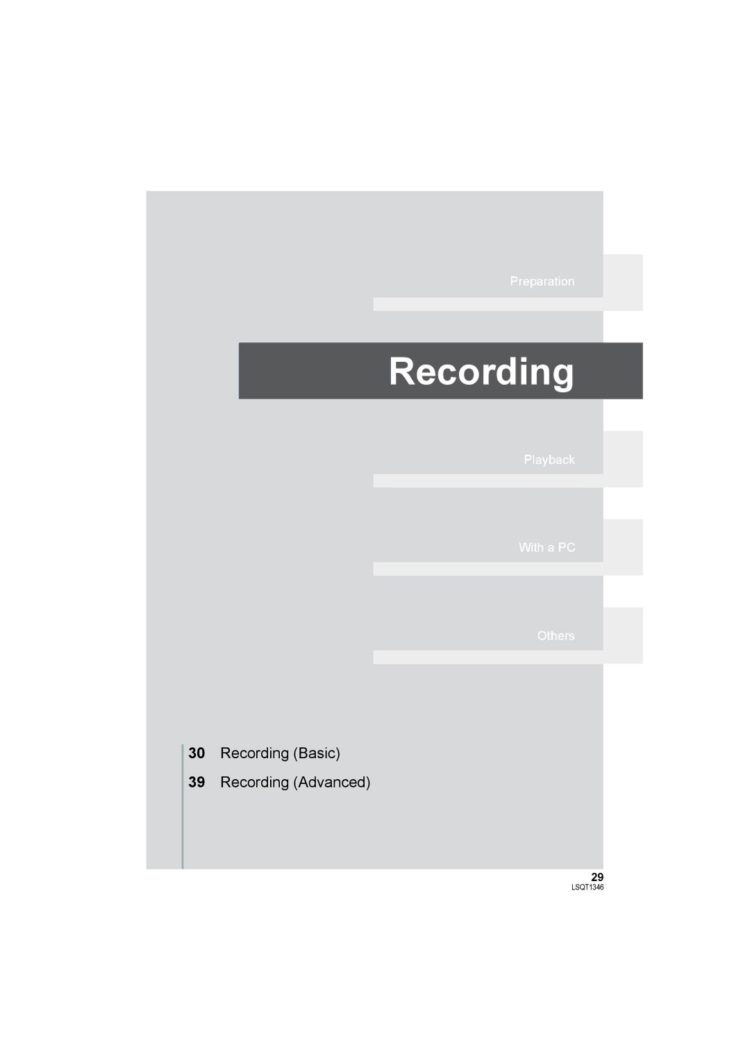 Panasonic SDR-H50 operating instructions Recording 