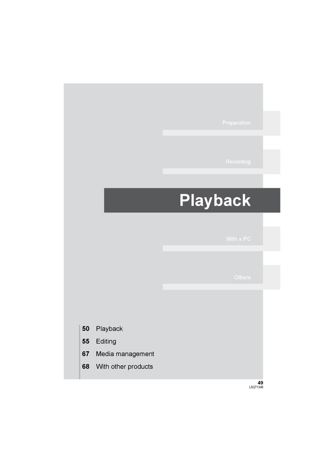 Panasonic SDR-H50 operating instructions Playback 