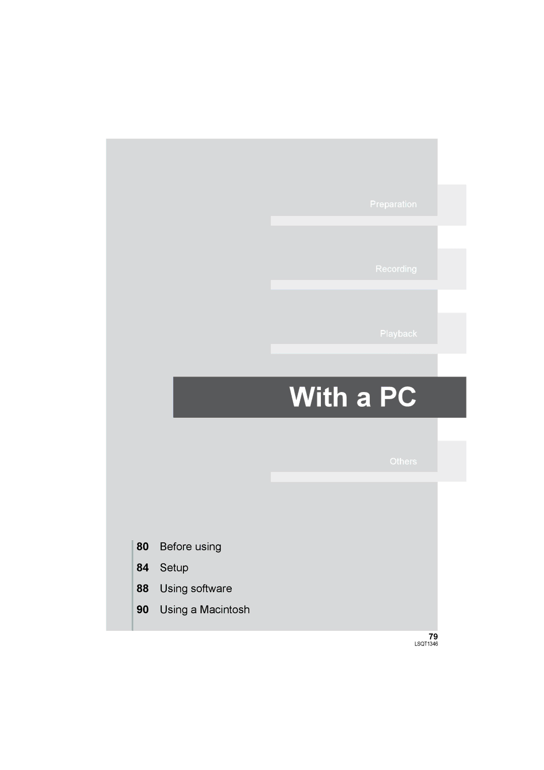 Panasonic SDR-H50 operating instructions With a PC 