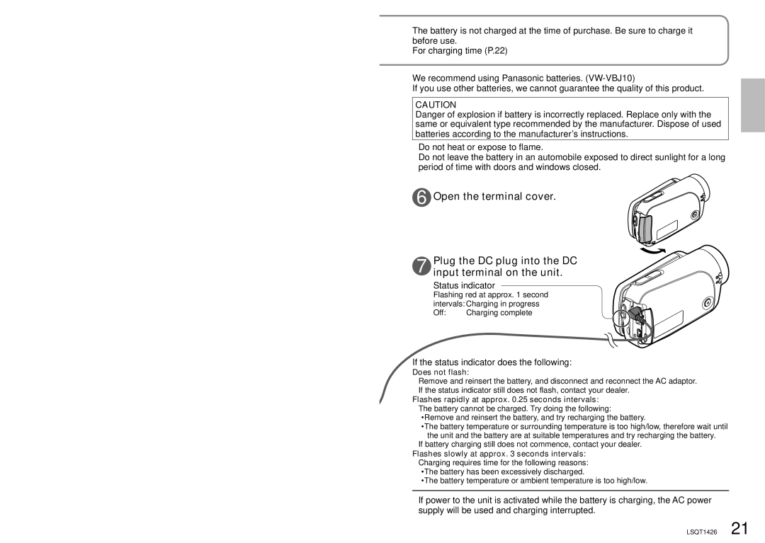 Panasonic SDR-S15PC operating instructions Status indicator, If the status indicator does the following 