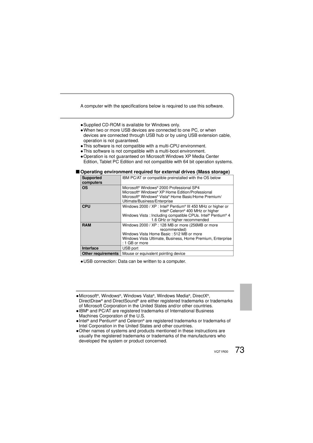 Panasonic SDR-S7P/PC operating instructions Microsoft Windows XP Home Edition/Professional 