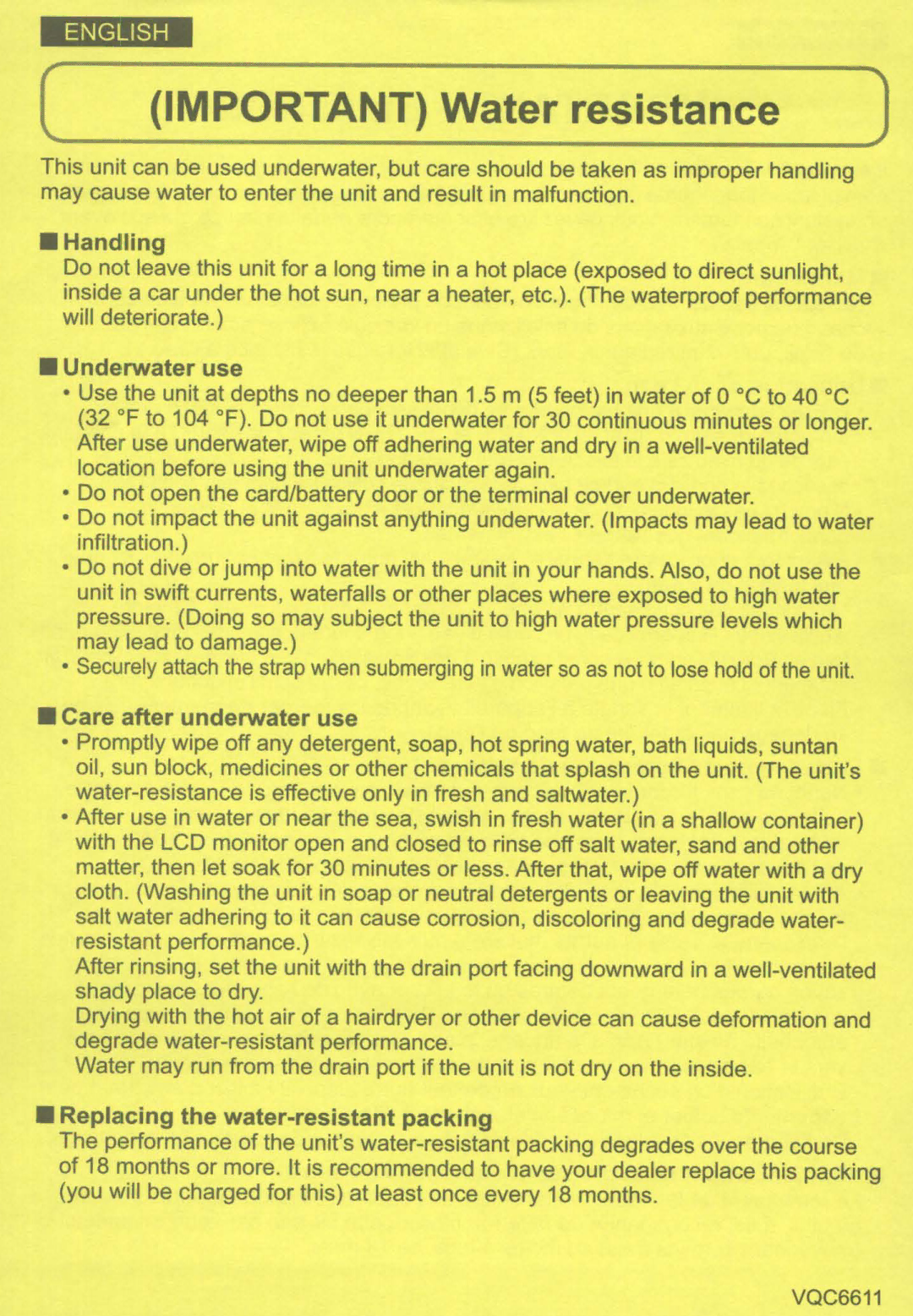 Panasonic SDR-SW20PC operating instructions MtOOO·l§jM 