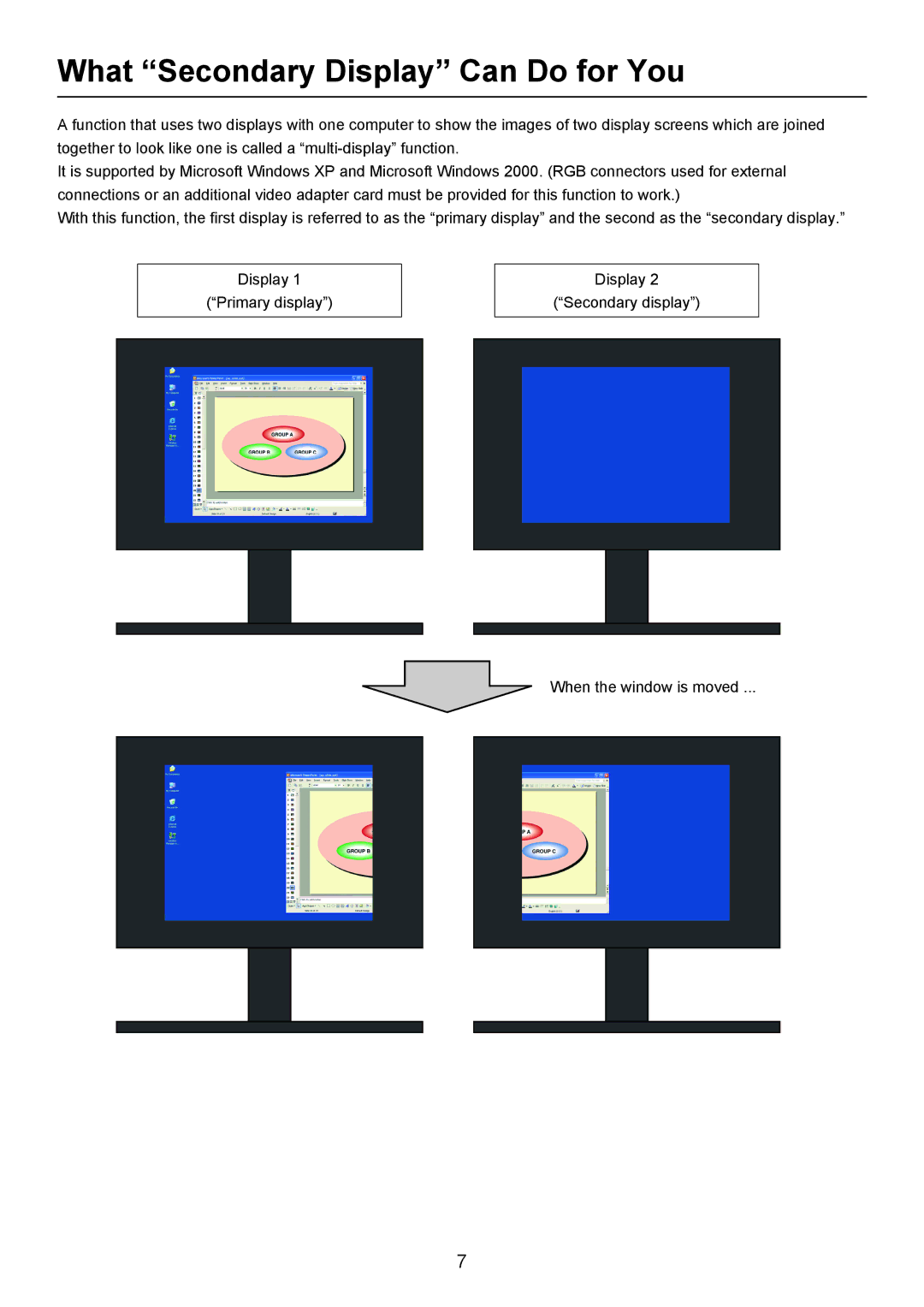 Panasonic Secondary Display Transmission Function manual What Secondary Display Can Do for You 