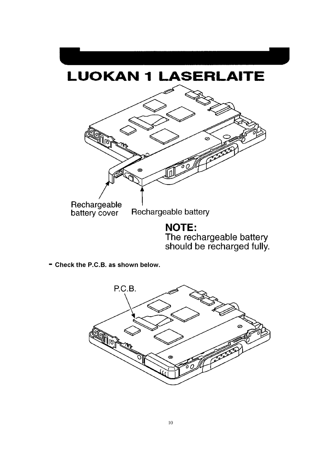 Panasonic SJ-MJ88 manual Check the P.C.B. as shown below 