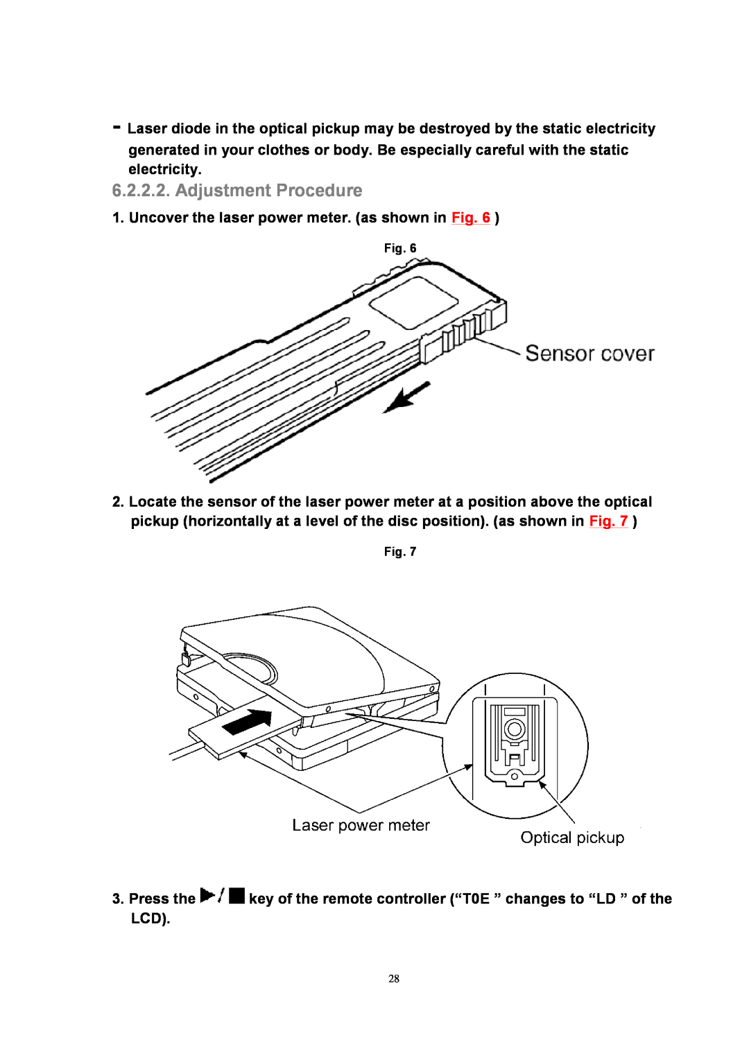 Panasonic SJ-MJ88 manual Adjustment Procedure 
