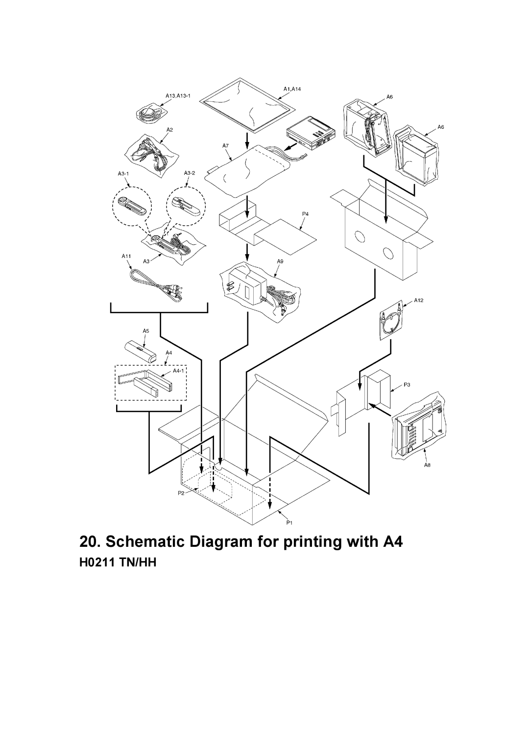 Panasonic SJ-MR230DGK specifications Schematic Diagram for printing with A4 