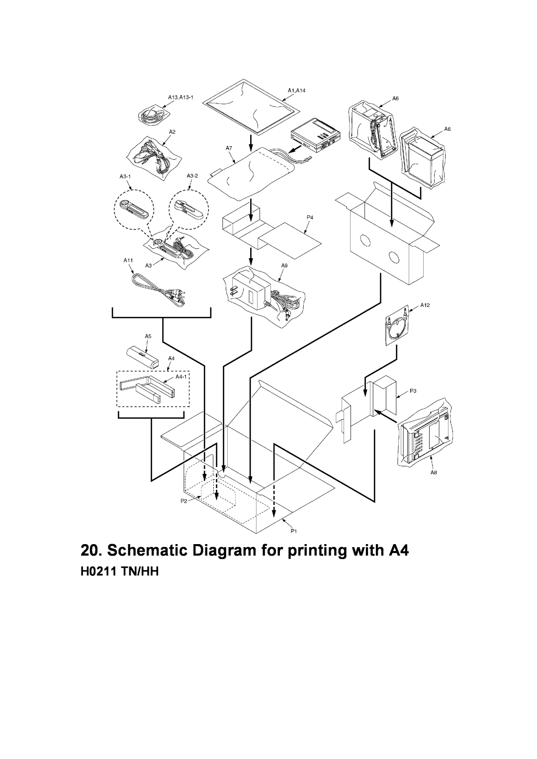 Panasonic SJ-MR230DGK specifications Schematic Diagram for printing with A4, H0211 TN/HH 