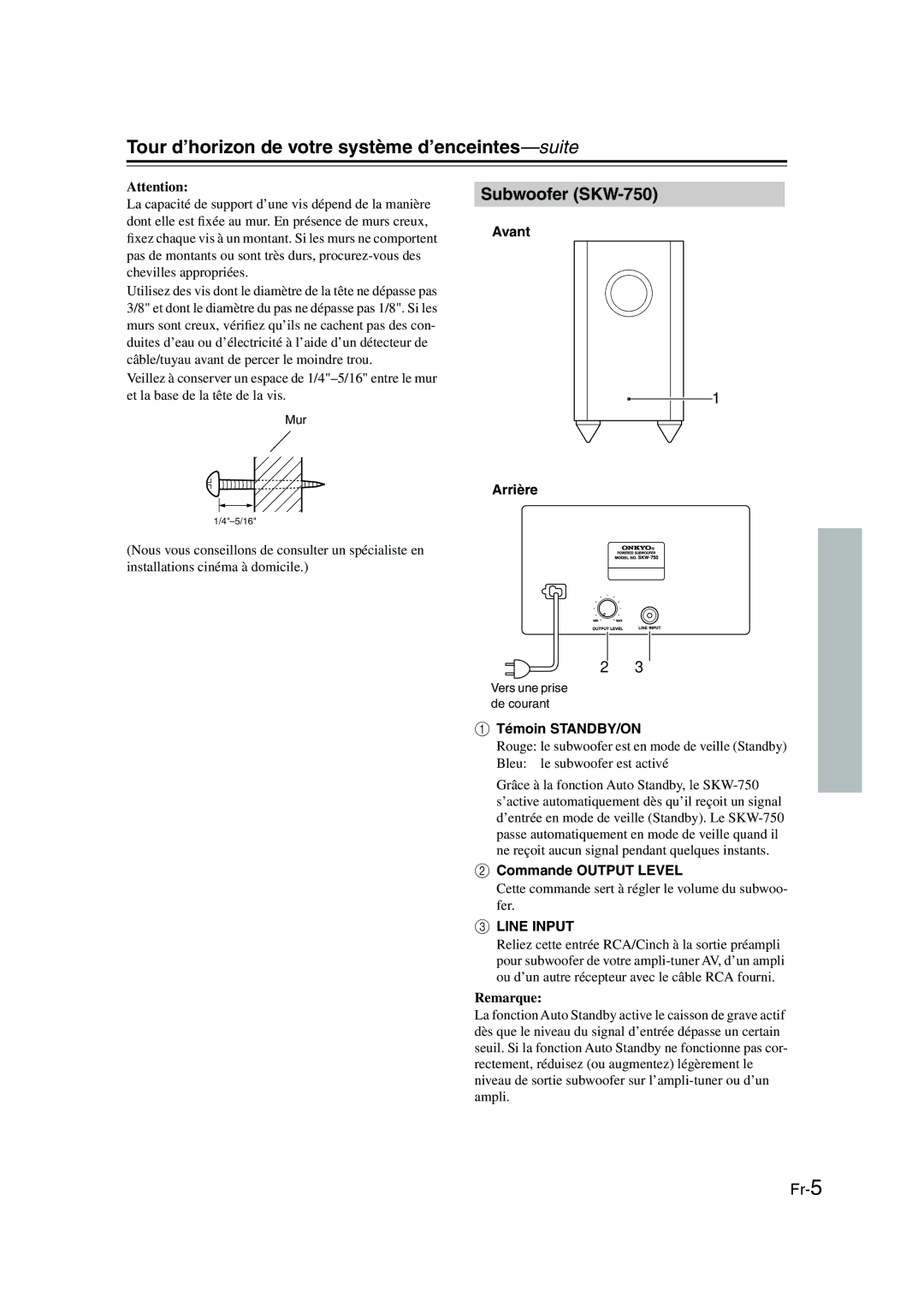 Panasonic SKS-HT750 instruction manual Tour d’horizon de votre système d’enceintes-suite, Avant Arrière, Témoin STANDBY/ON 