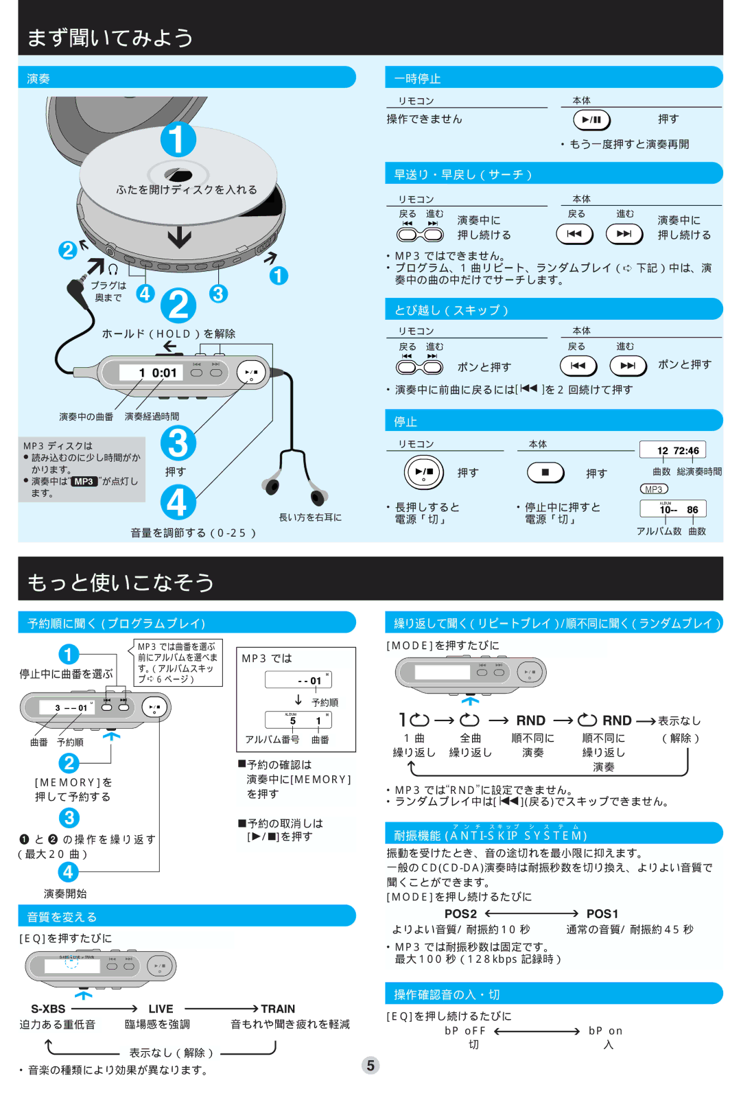 Panasonic SL-CT500 operating instructions まず聞いてみよう, もっと使いこなそう 