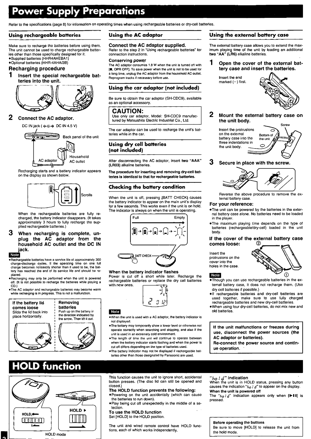 Panasonic SL-CT570 manual 