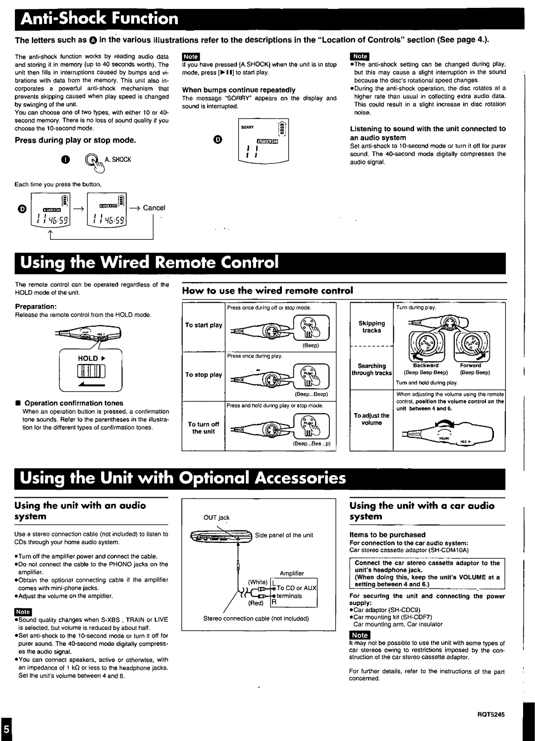 Panasonic SL-CT570 manual 