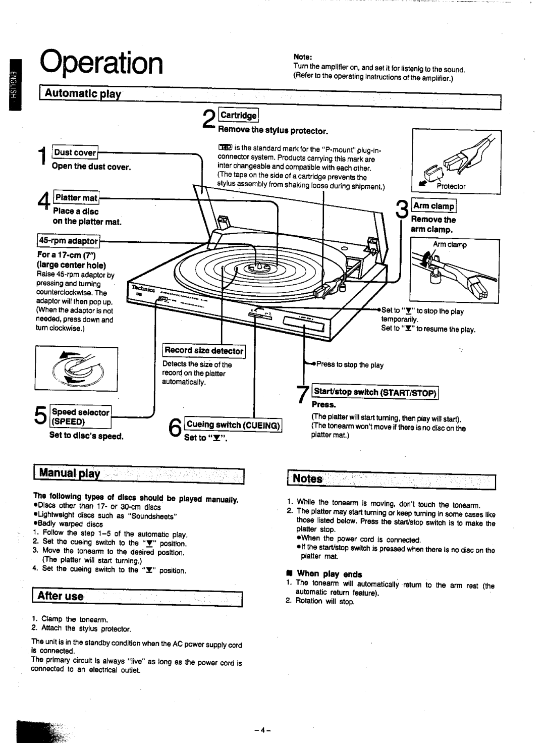 Panasonic SL-J120 manual 