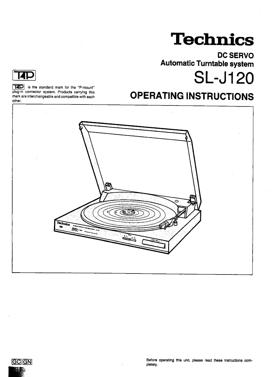 Panasonic SL-J120 manual 