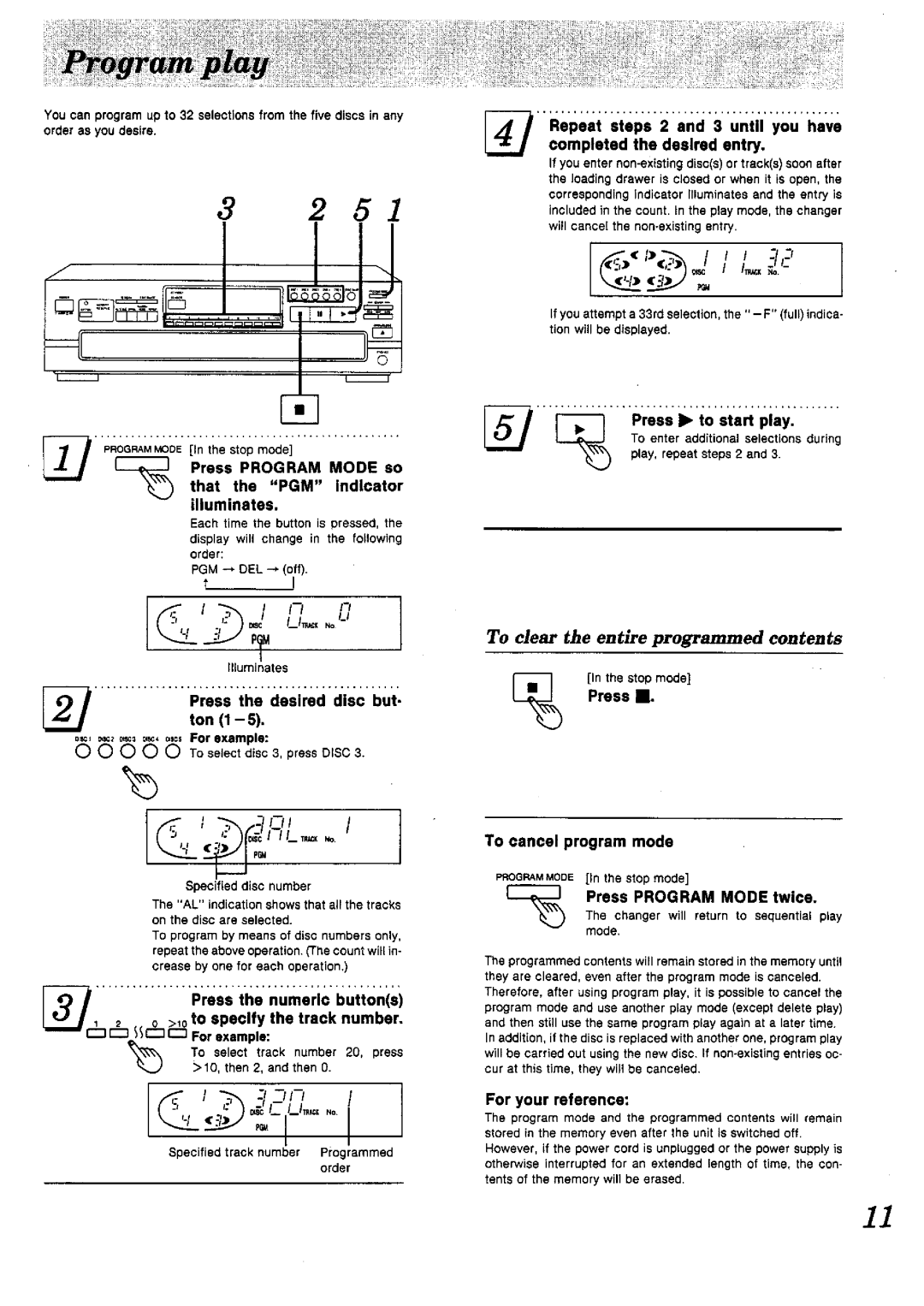 Panasonic SL-PD1010 manual 