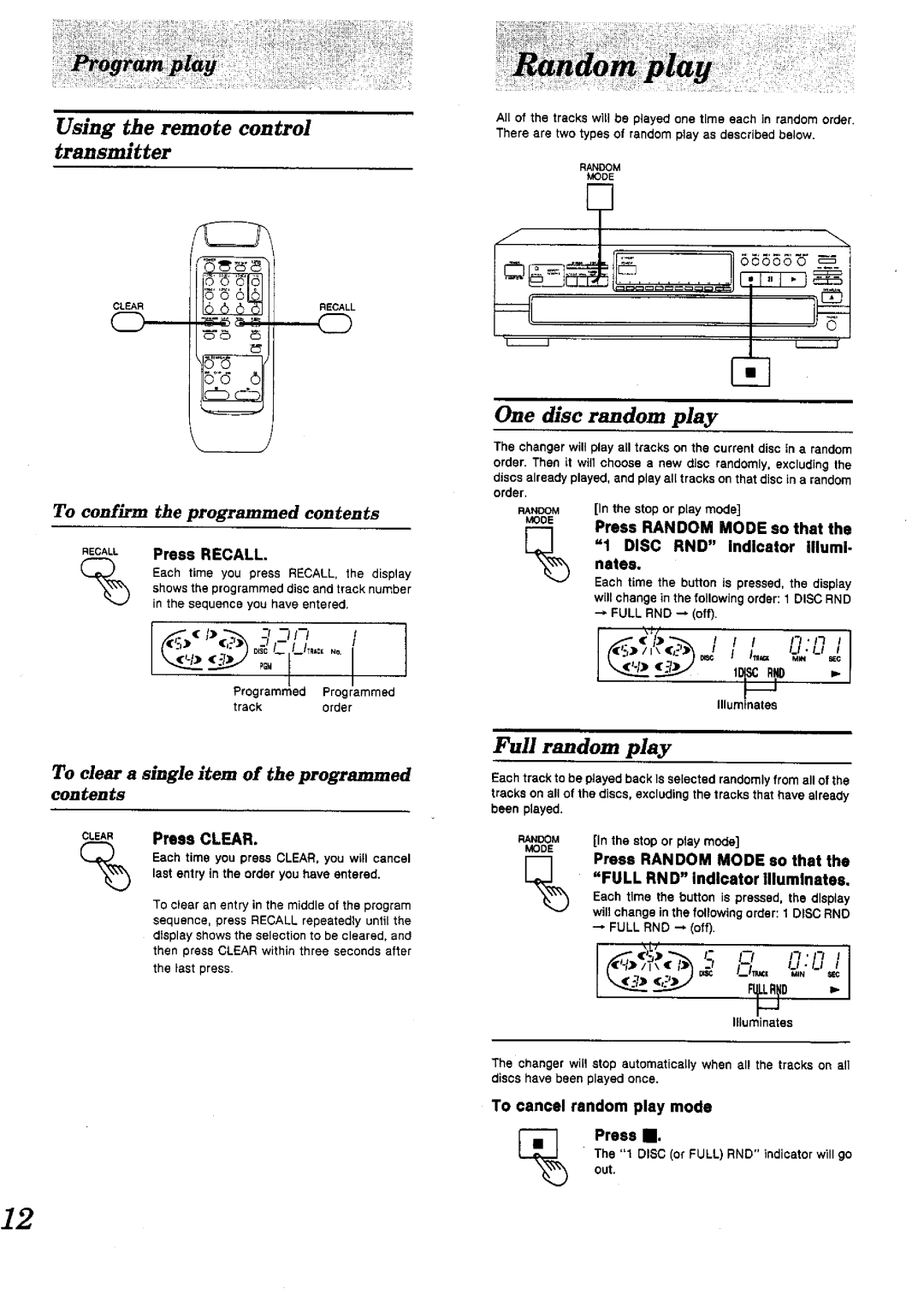 Panasonic SL-PD1010 manual 