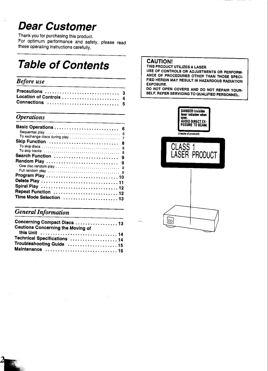 Panasonic SL-PD1349 manual 