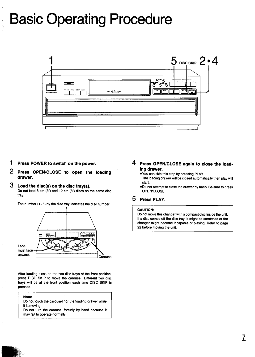 Panasonic SL-PD347 manual 