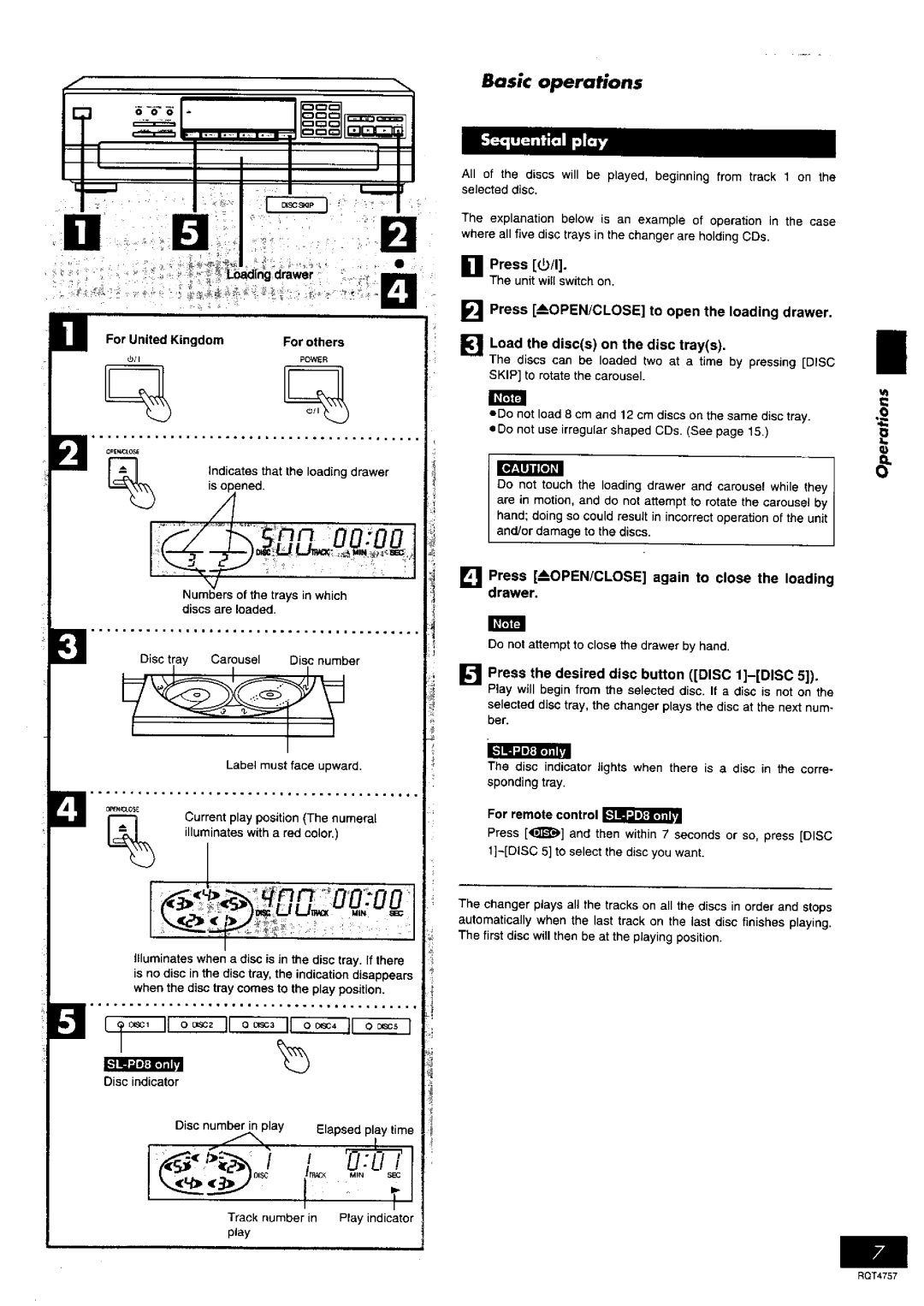 Panasonic SL-PD6, SL-PD8 manual 