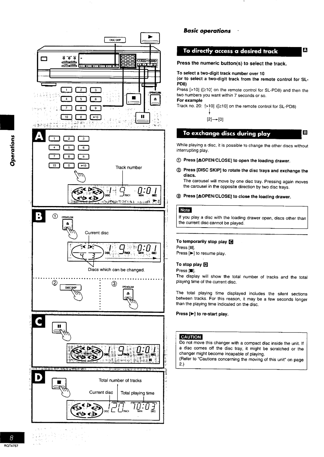 Panasonic SL-PD8, SL-PD6 manual 