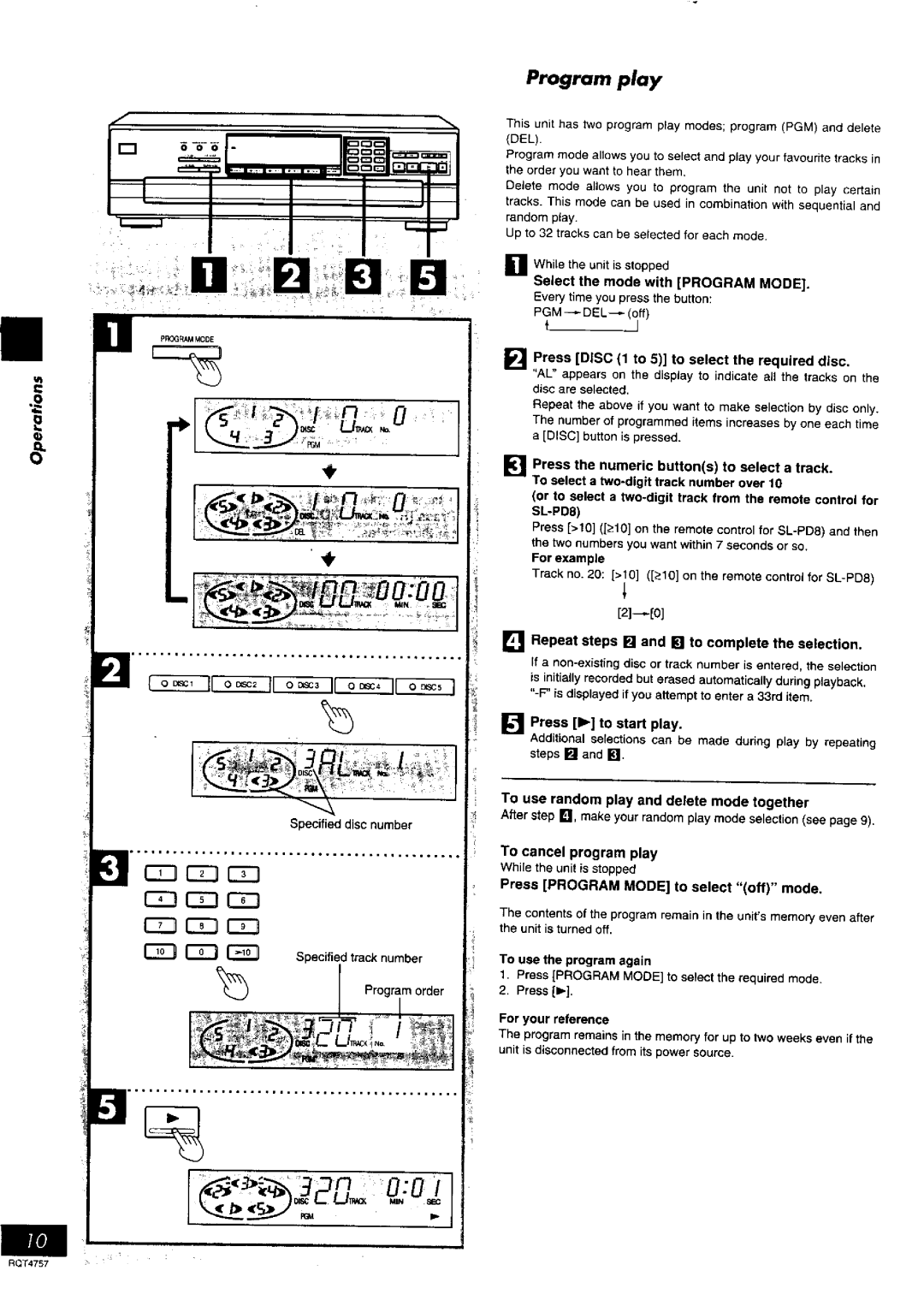 Panasonic SL-PD8, SL-PD6 manual 