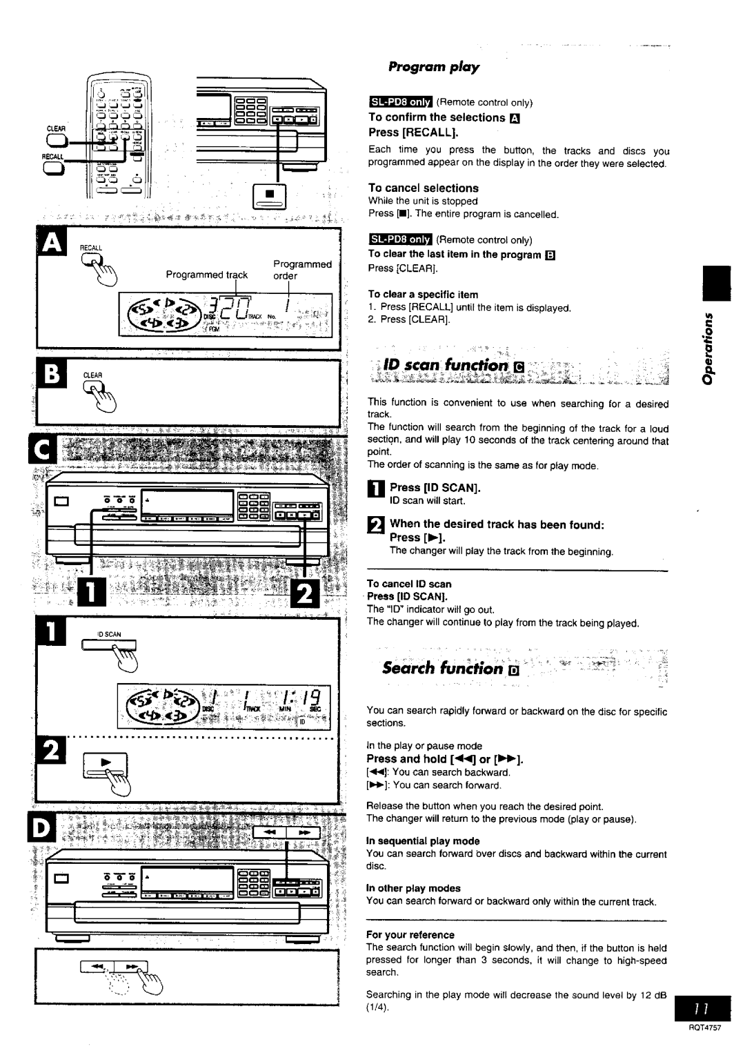 Panasonic SL-PD6, SL-PD8 manual 