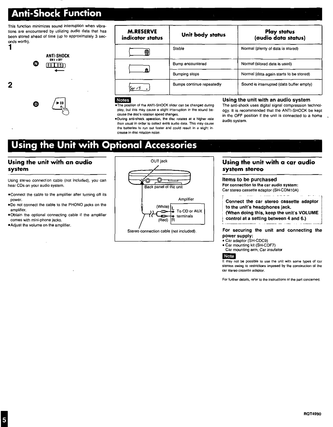 Panasonic SL-S202 manual 