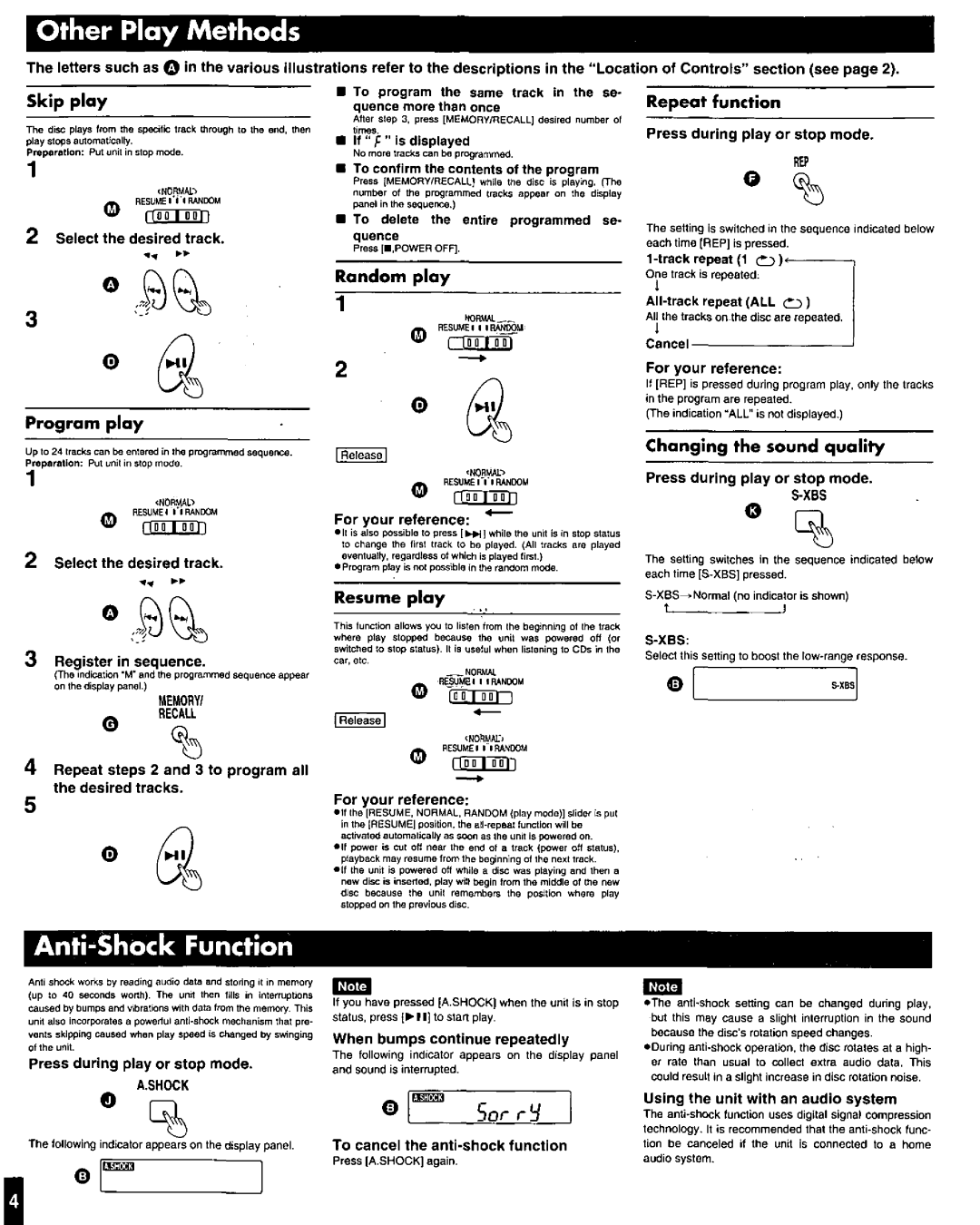 Panasonic SL-S361C, SL-S360, SL-S362C, SLS365 manual 