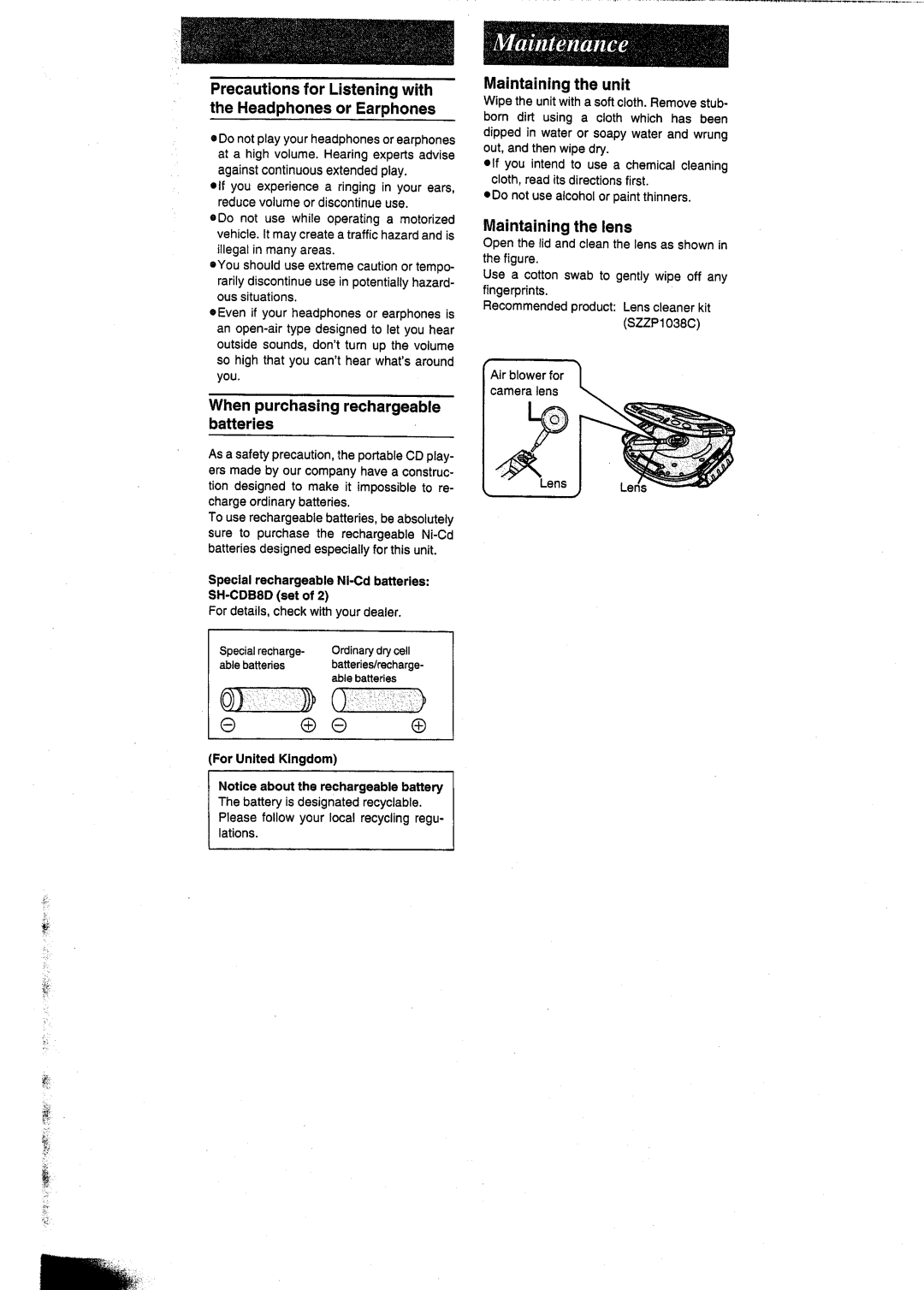 Panasonic SL-SW404 manual 