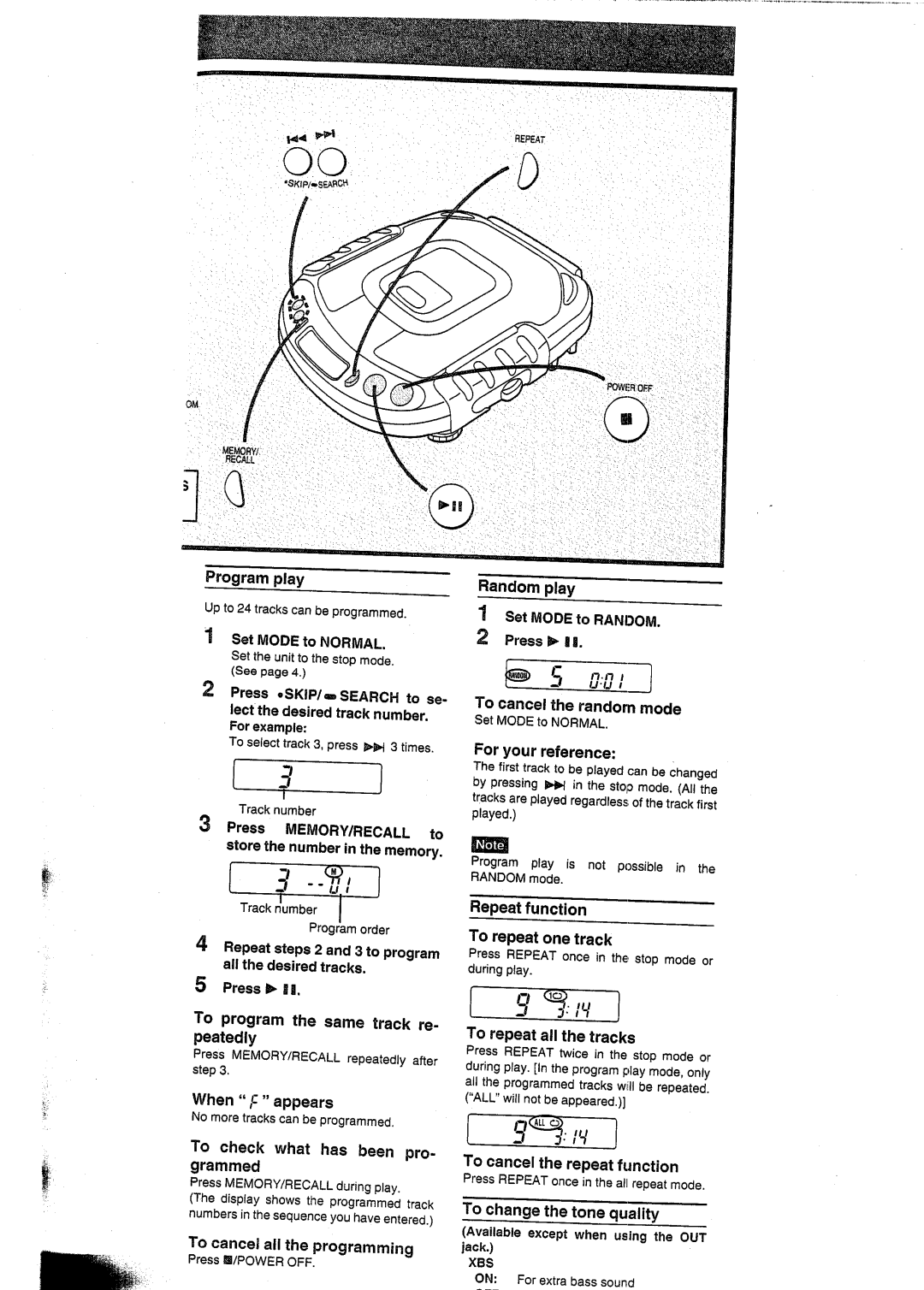 Panasonic SL-SW404 manual 