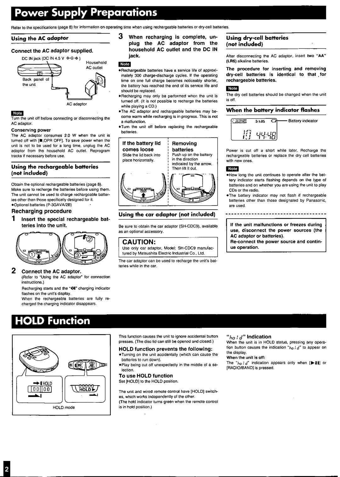 Panasonic SL-SX277J manual 