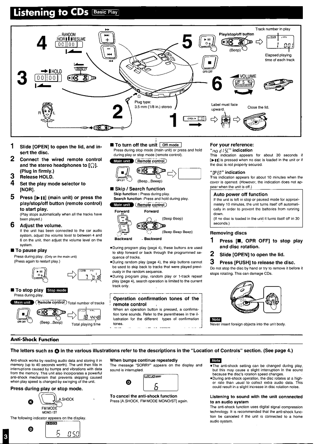 Panasonic SL-SX277J manual 