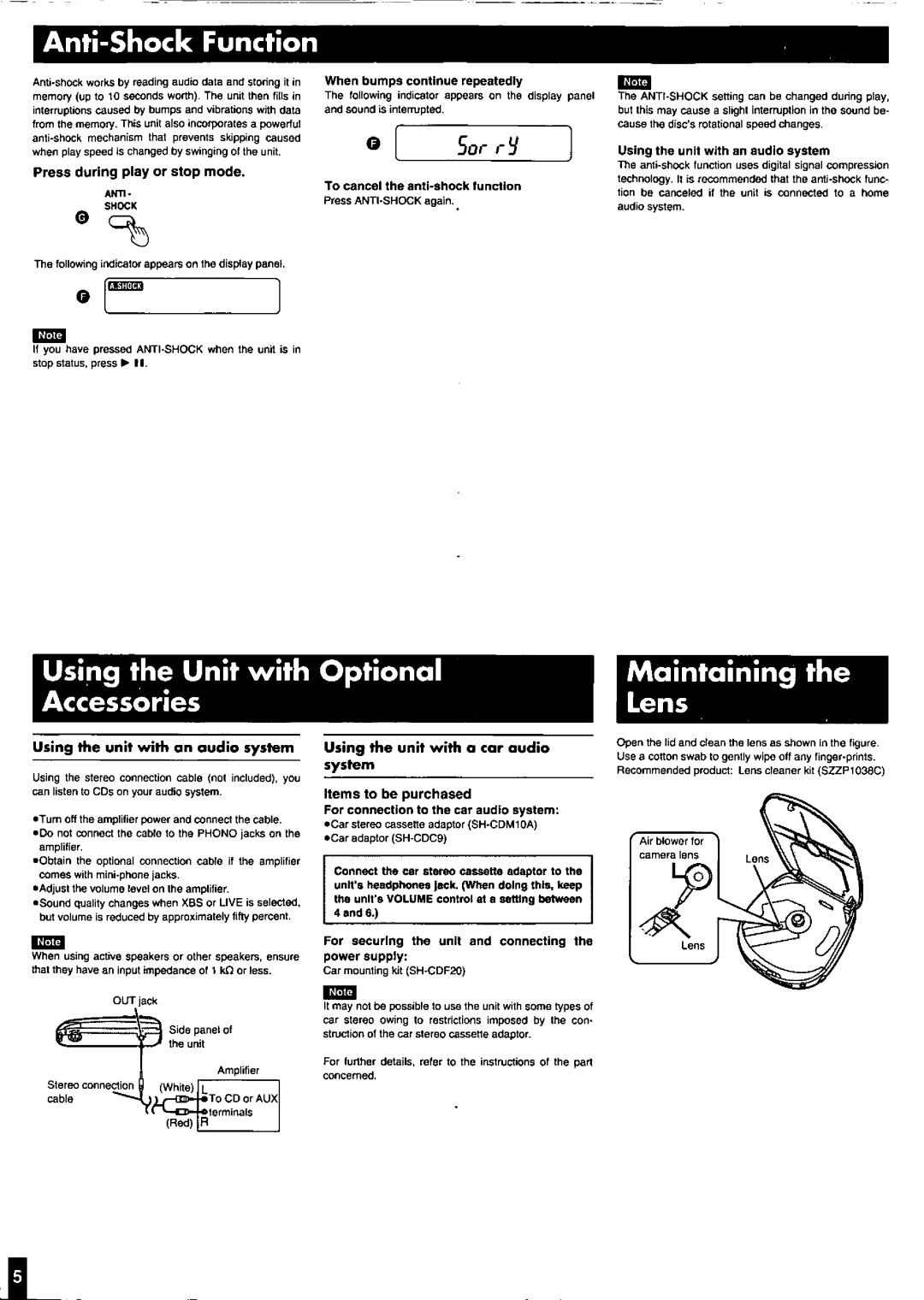 Panasonic SL-SX300 manual 