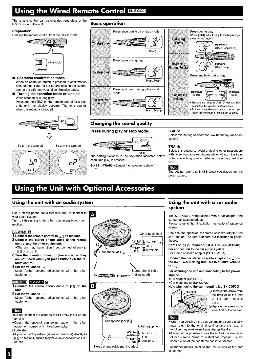 Panasonic SL-SX340, SL-SX361C manual 