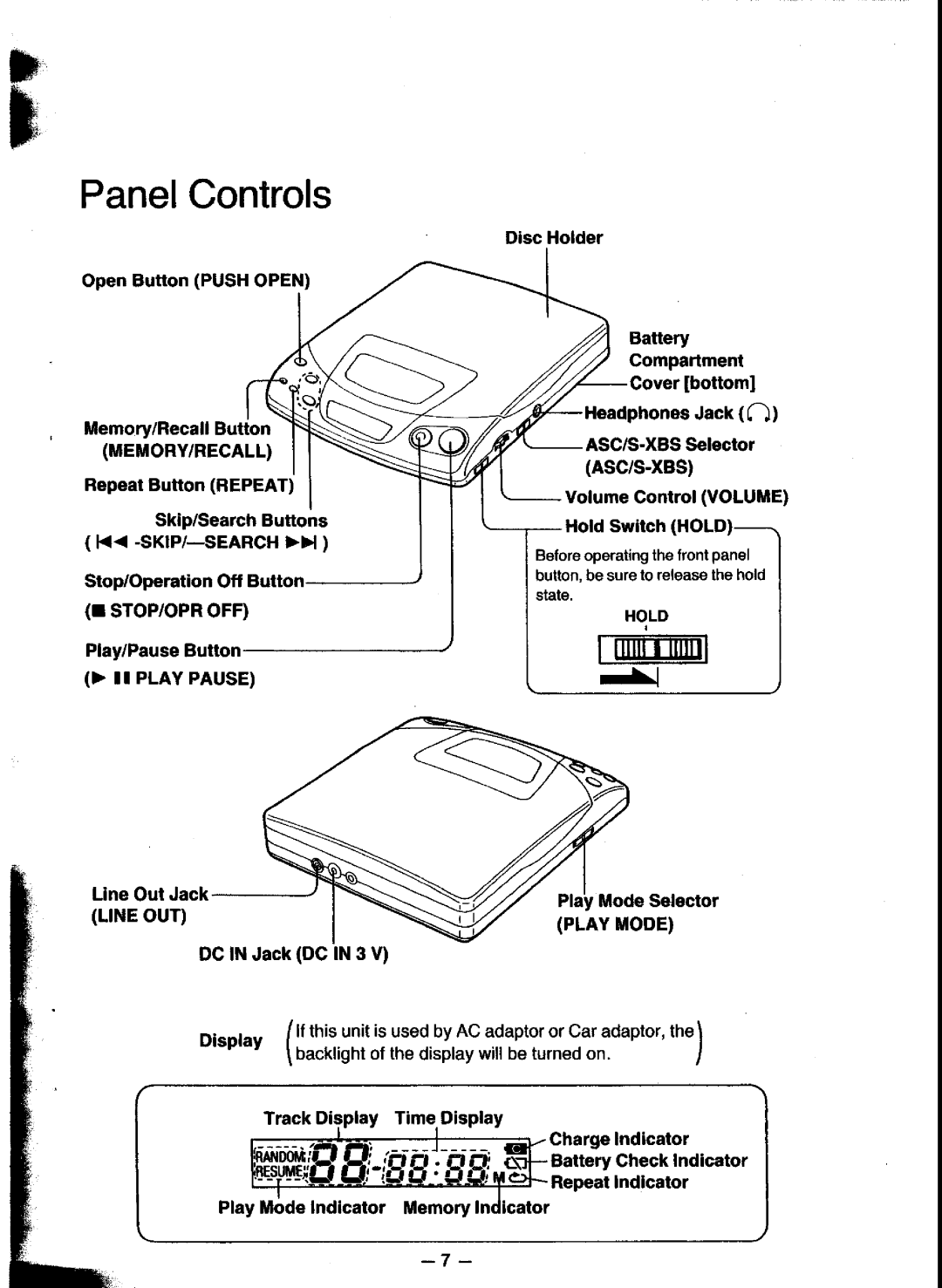 Panasonic SL-XP300 manual 