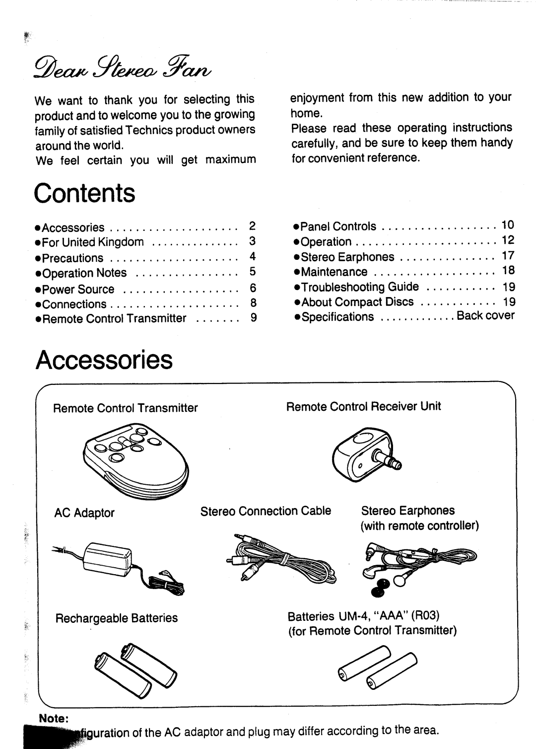 Panasonic SL-XP505 manual 