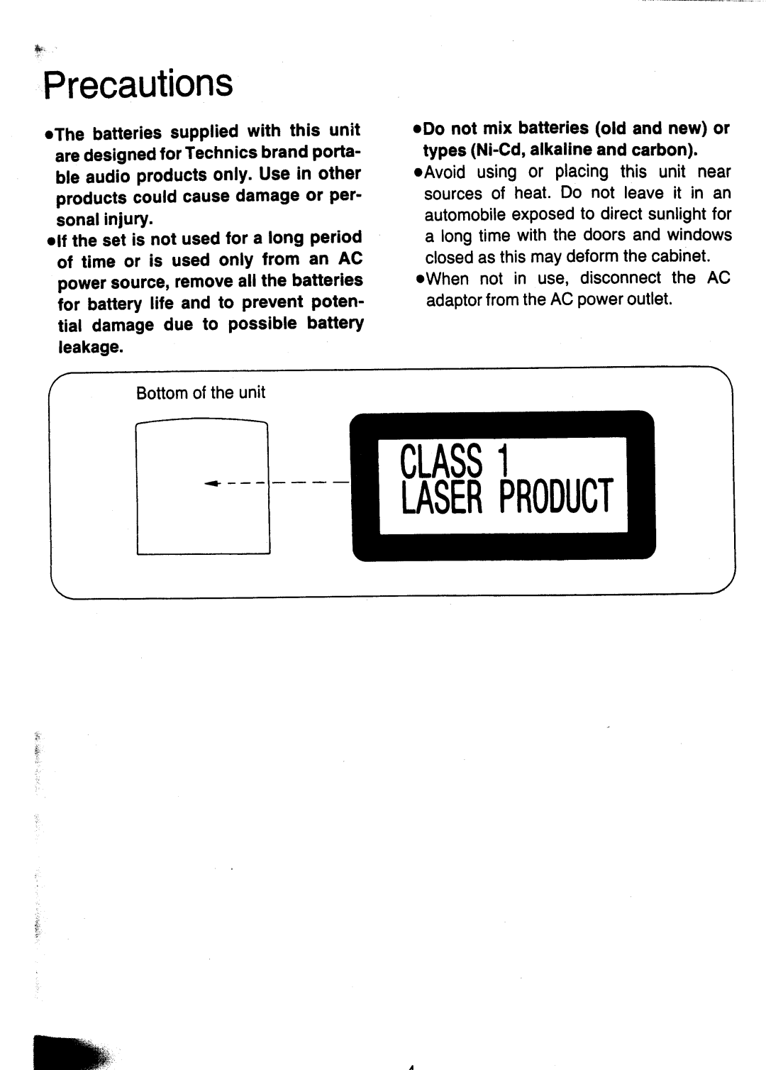 Panasonic SL-XP505 manual 