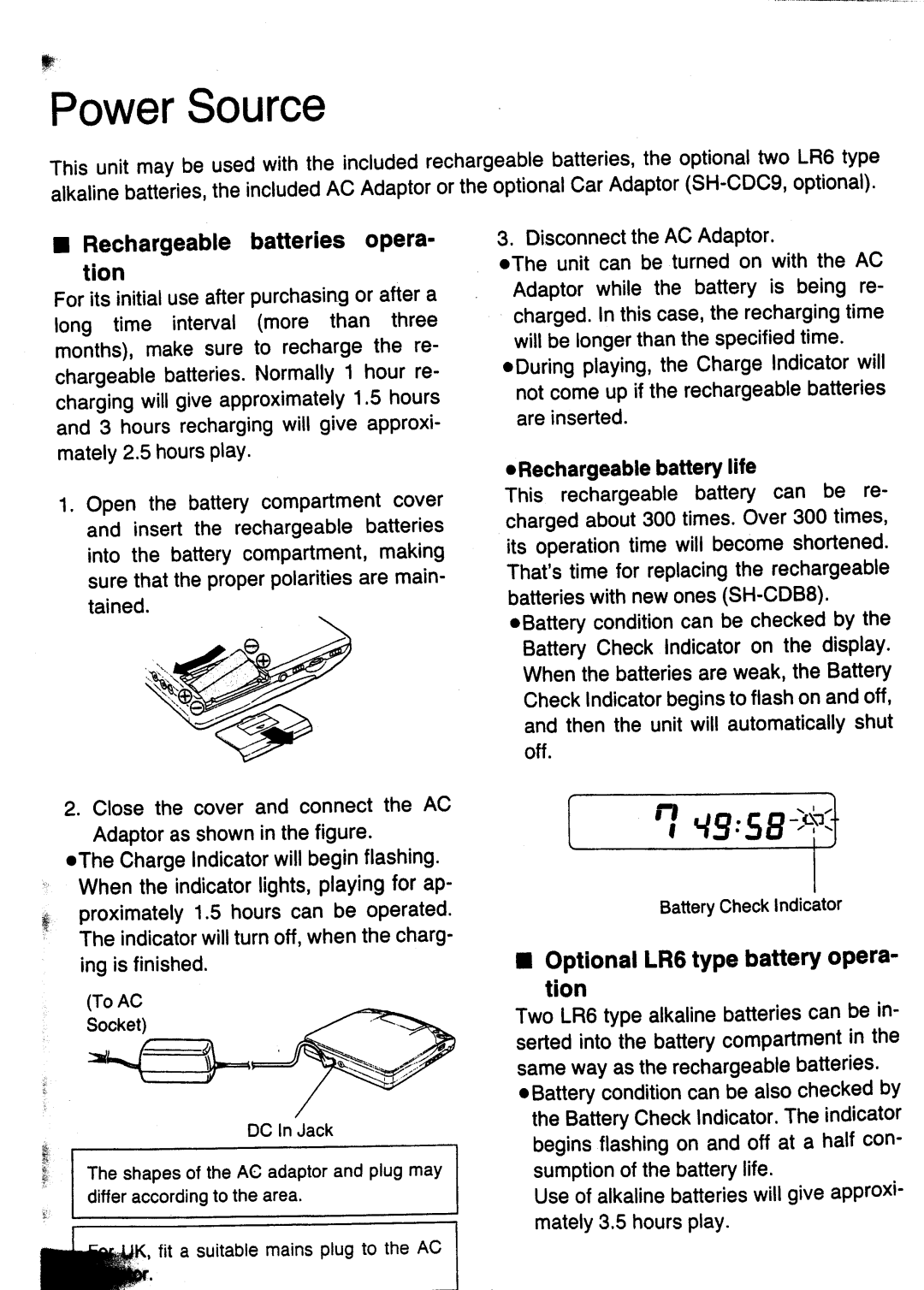 Panasonic SL-XP505 manual 