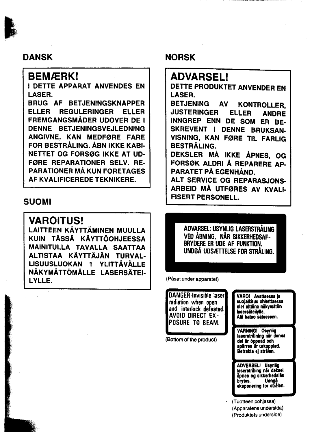 Panasonic SL-XP570 manual 