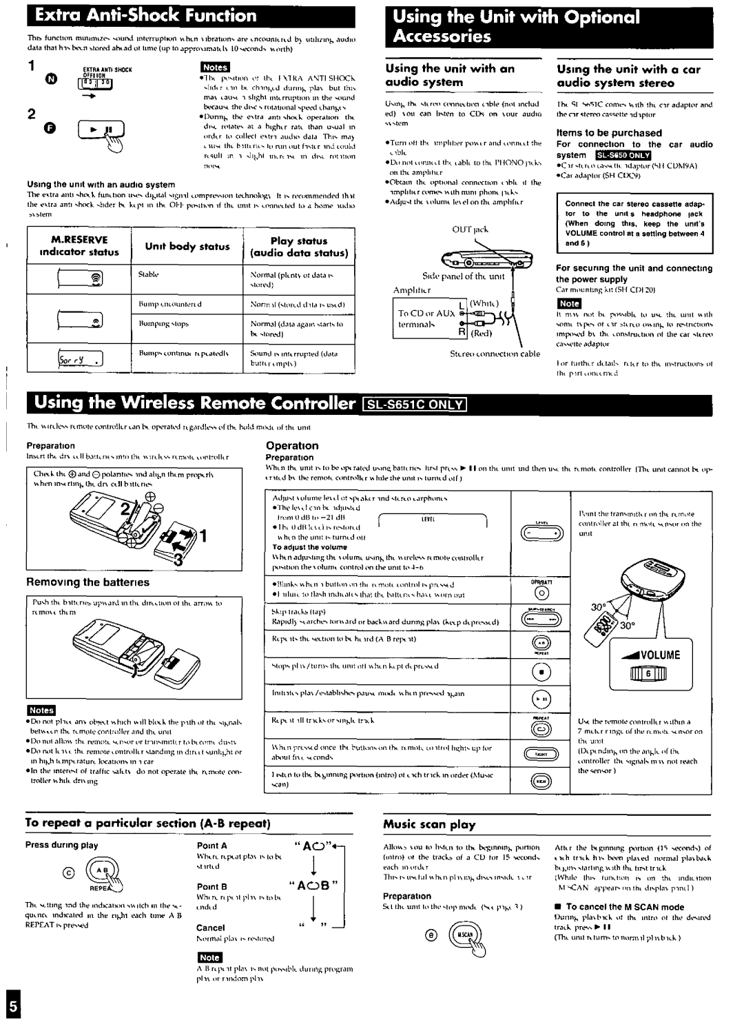 Panasonic SLS651C, SLS650 manual 