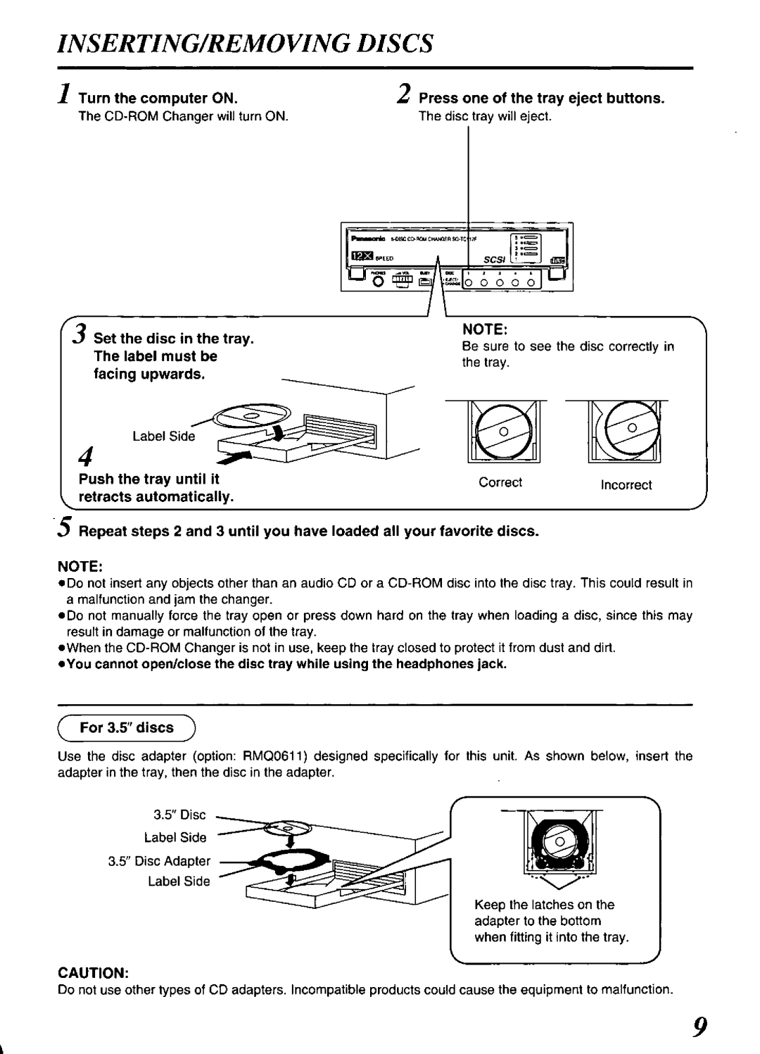 Panasonic SQ-TC512F manual 