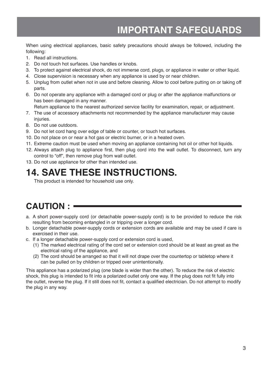 Panasonic SR-DE102 manuel dutilisation Important Safeguards 