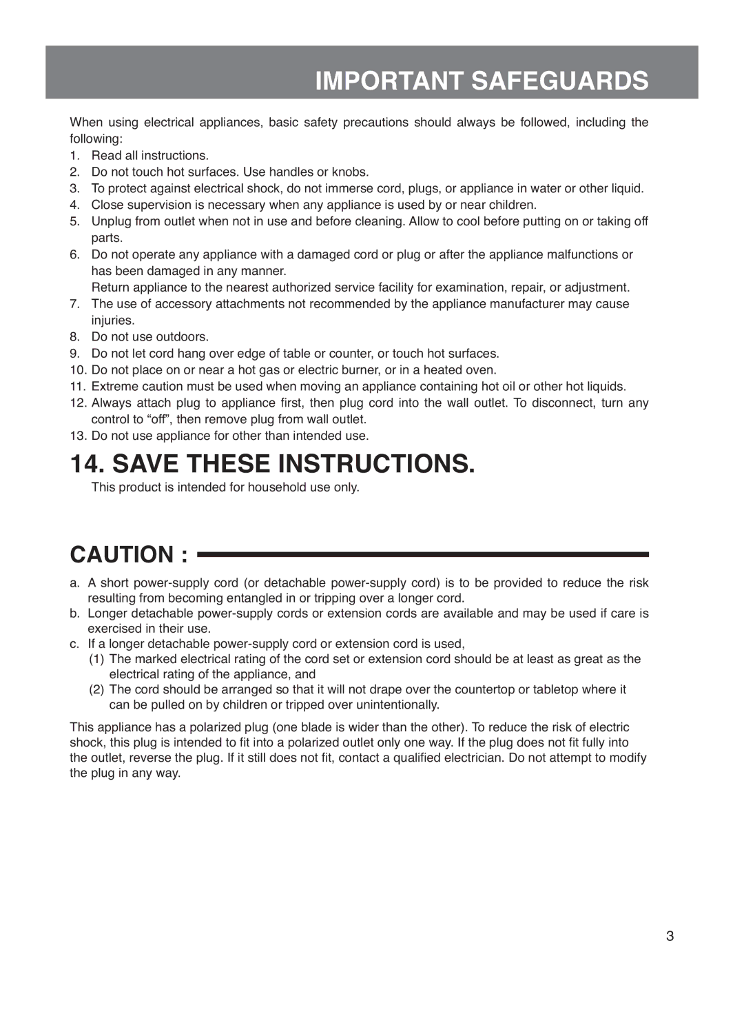 Panasonic SR-MS182, SR-MS102 manual Important Safeguards 