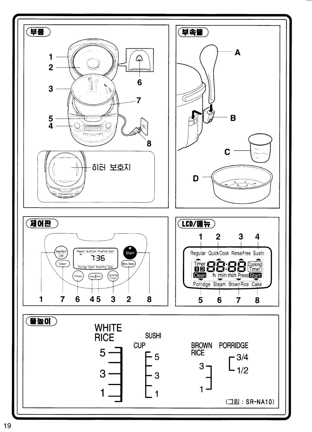 Panasonic SR-NA18, SR-NA10 manual 