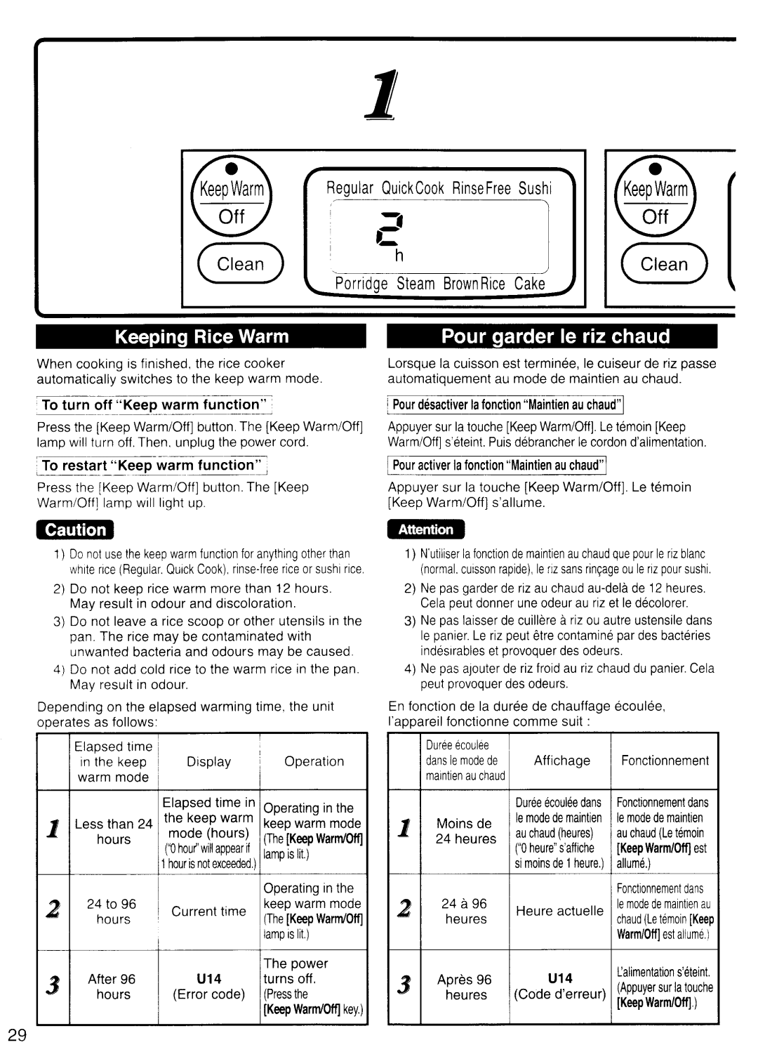 Panasonic SR-NA18, SR-NA10 manual 