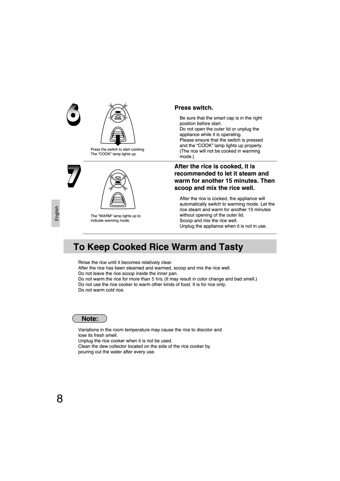 Panasonic SR-TEL18 manual English 