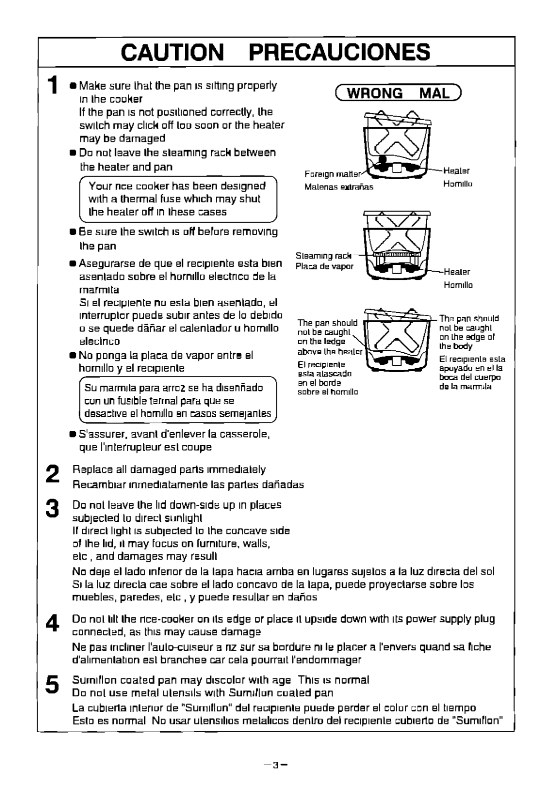 Panasonic SR-W18FSP manual 