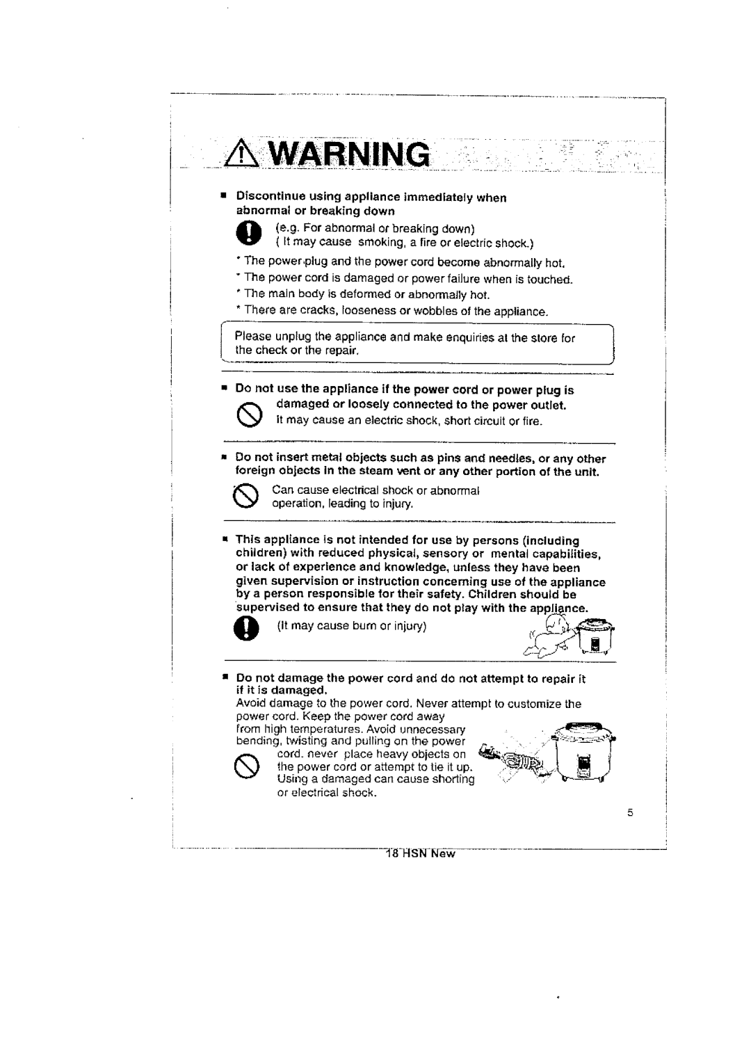 Panasonic SR-W22GS/SR-W18GS manual 